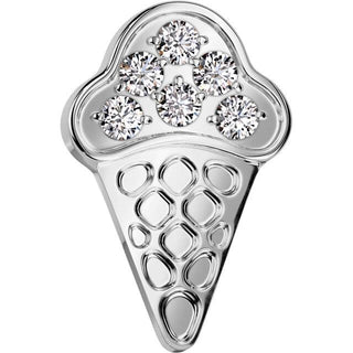 Titanium Top ice cream cone zirconia Push-In