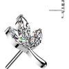 Titanium Top top leaf marquise cut zirconia Push-In