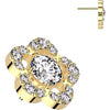 Titanium Top top flower zirconia Push-In