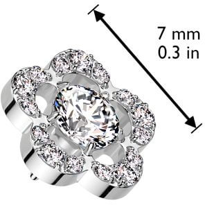 Titanium top flower zirconia Push-In