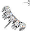Titanium top zirconia round zirconia baguette cut Push-In