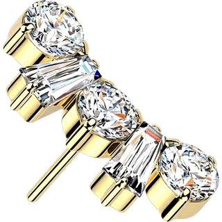 Titanium Top top zirconia round zirconia baguette cut Push-In