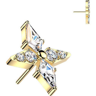 Titanium top flower zirconia Push-In