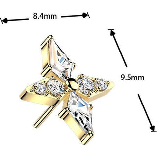 Titanium top flower zirconia Push-In