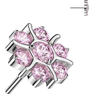 Titanium Top flower zirconia Push-In