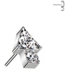 Titanium Top top triangle arrow zirconia Push-In