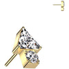 Titanium Top top triangle arrow zirconia Push-In