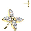 Titanium Top top flower marquise cut Push-In