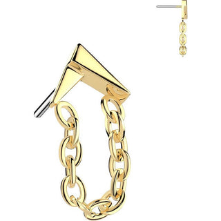 Titanium top V chain dangle Push-In