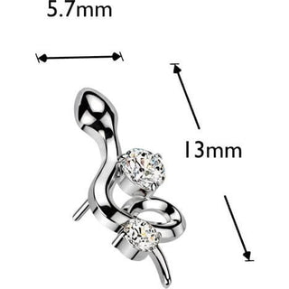 Titanium top snake zirconia Push-In