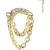 Titanium top double chain zirconia Push-In