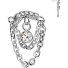 Titanium top double chain zirconia Push-In