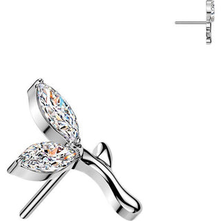 Titanium top flower zirconia Push-In