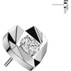 Titanium Top top heart zirconia Push-In