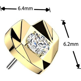 Titanium Top top heart zirconia Push-In