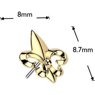 Titanium top fleur de lis Push-In