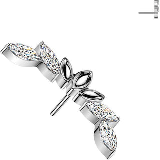 Titanium top zirconia marquise cut Push-In