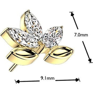 Titanium top zirconia marquise cut Push-In