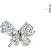 Titanium Top top butterfly zirconia Push-In