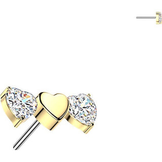 Titanium Top top hearts zirconia Push-In