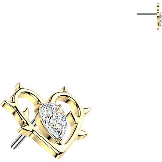 Titanium top heart zirconia Push-In