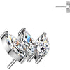 Titanium top zirconia marquise cut Push-In