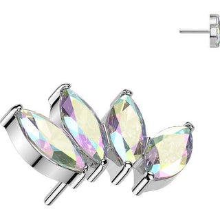 Titanium top zirconia marquise cut Push-In