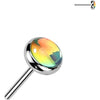 Titanium Top top iridescent stone Push-In