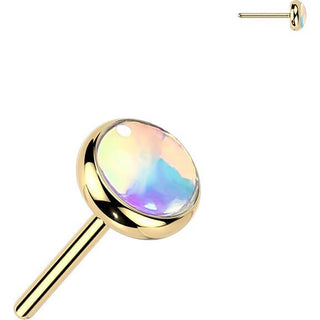 Titanium Top top iridescent stone Push-In