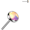 Titanium Top top iridescent stone Push-In