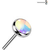 Titanium Top top iridescent stone Push-In
