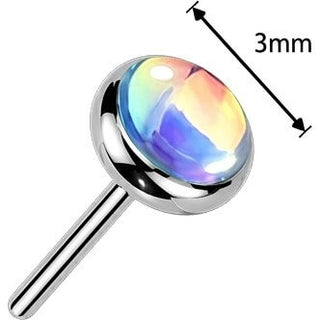 Titanium Top top iridescent stone Push-In