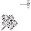 Titanium Top top 5 zirconia flower Push-In