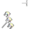 Titanium top 3 round zirconias Push-In