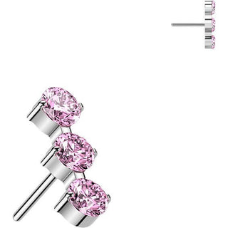Titanium top 3 round zirconias Push-In