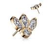 Titanium Top top 4 zirconias marquise cut Push-In