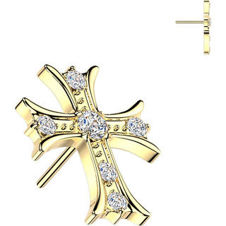 Titanium top zirconia celtic cross Push-In