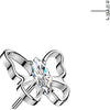 Titanium top marquise zirconia hollow butterfly Push-In