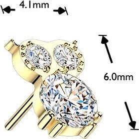 Titanium top zirconia owl Push-In
