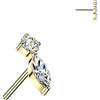 Titanium top marquise and round zirconia Push-In