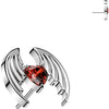 Titanium top bat wing with heart zirconia center Push-In