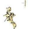 Titanium top snake wrapped star cross Push-In
