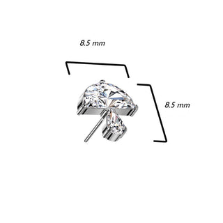 Titanium Top Top Mushroom Zirconia Push-In
