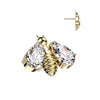 Titanium Top top bee with zirconia wings Push-In