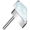 Titanium Top top diamond shaped opal zirconia Push-In