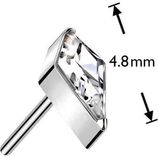 Titanium Top top diamond shaped opal zirconia Push-In