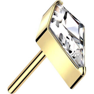 Titan Diamantform Opal Zirkonia Push-In