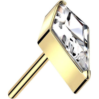 Titanium Top top diamond shaped opal zirconia Push-In