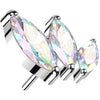 Titanium Top top marquise cut zirconia Push-In