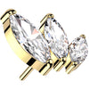 Titanium Top top marquise cut zirconia Push-In